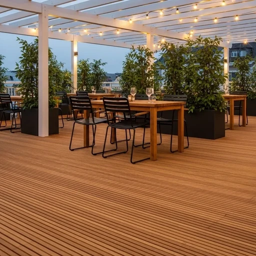 Доска террасная лиственница вельвет 28*120*5000, сорт А (0,6м2)